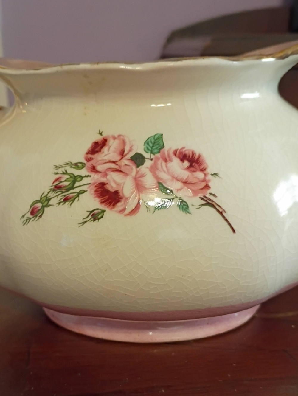 Price Kensington Vintage Pink Floral Teapot with Gold Trim - Picture 7 of 8